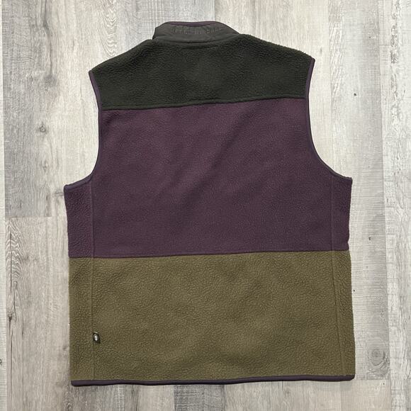 Howler Bros Men's Full Zip Free Range Purple Color Block Fleece Sleeveless Vest - Picture 3 of 4